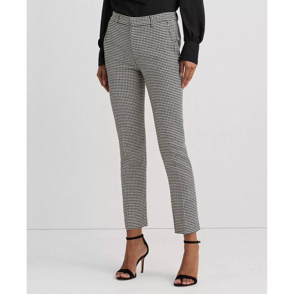 Lauren Ralph Lauren Women’s Slim Houndstooth Cropped Pants Size 12